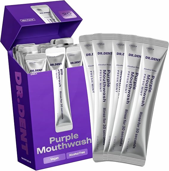 Instant Purple Teeth Whitening Color Correcting Mouthwash