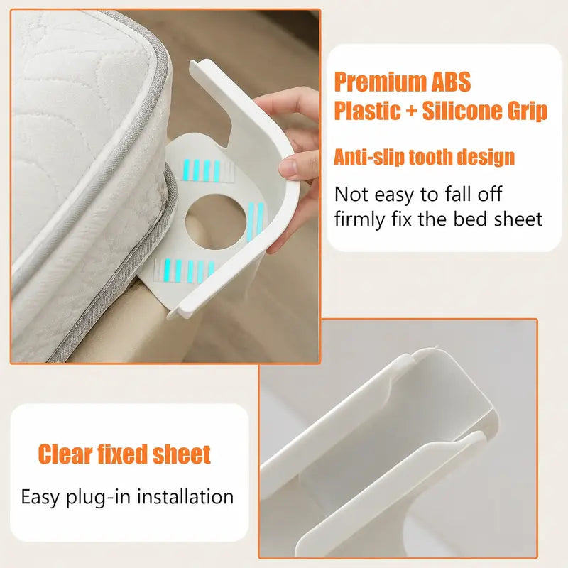 Heavy Duty Bed Sheet Holder Clips for Wrinkle-Free Slip Lock | Buy 1 Get 1 Free