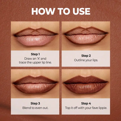 Soft Matte Lip Contour Pencil - Waterproof & Smooth Blendable Long-Wear Lip Liner