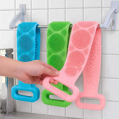 Double-Sided Silicone Back Scrubber for Easy Full-Body Exfoliation