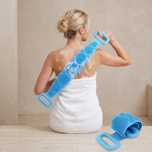 Double-Sided Silicone Back Scrubber for Easy Full-Body Exfoliation