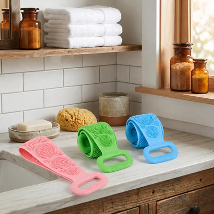 Double-Sided Silicone Back Scrubber for Easy Full-Body Exfoliation