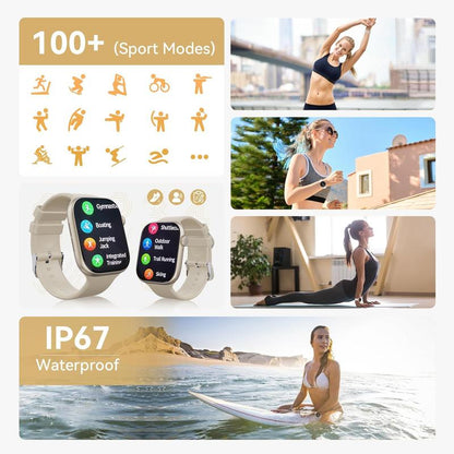 HD Touchscreen Smartwatch with Bluetooth Calling & Health Tracking