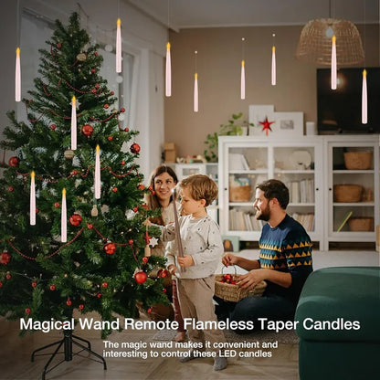 Cast Magic Anywhere: Floating LED Candles with Magic Wand Remote