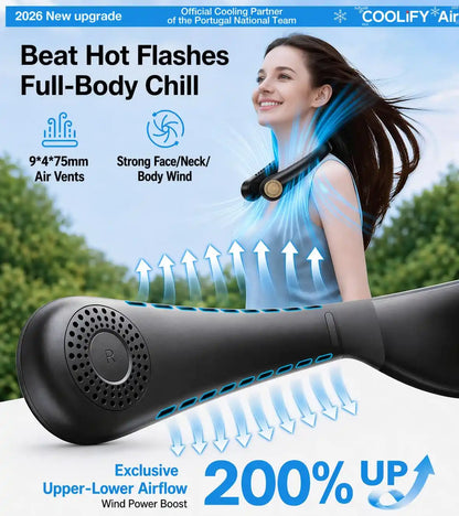 Instant Ice-Cooling Neck Air Conditioner with Dual Airflow Pro