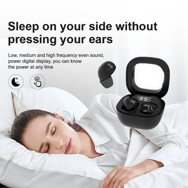 Ultra-Mini Invisible Sleep Earbuds with ENC Noise Cancellation
