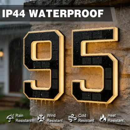 Ultra-Bright 6.7-Inch Solar Lighted House Numbers For High Night Visibility