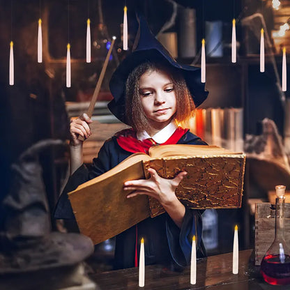 Cast Magic Anywhere: Floating LED Candles with Magic Wand Remote