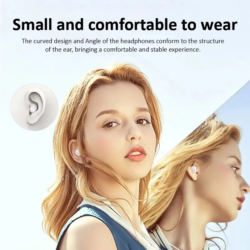 Ultra-Mini Invisible Sleep Earbuds with ENC Noise Cancellation