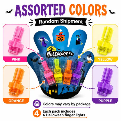 LED Halloween Finger Projector Rings – Mini Light-Up Party Favors for Kids | Buy 1 Get 1 Free