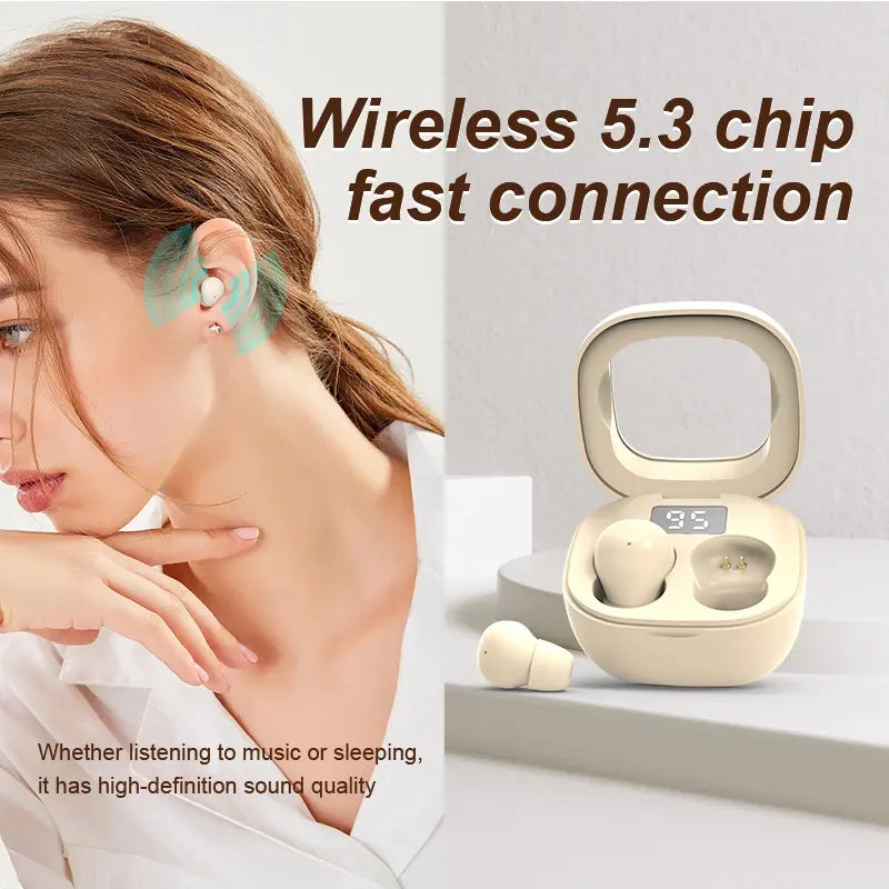 Ultra-Mini Invisible Sleep Earbuds with ENC Noise Cancellation