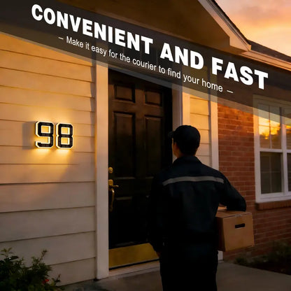 Ultra-Bright 6.7-Inch Solar Lighted House Numbers For High Night Visibility