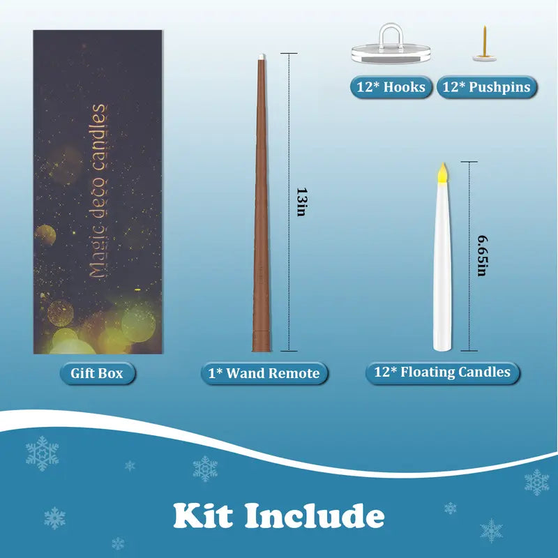 Cast Magic Anywhere: Floating LED Candles with Magic Wand Remote