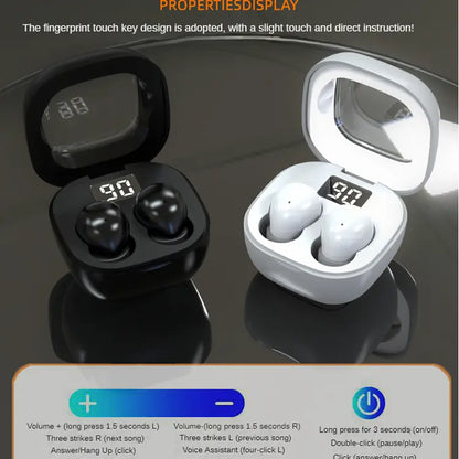 Ultra-Mini Invisible Sleep Earbuds with ENC Noise Cancellation