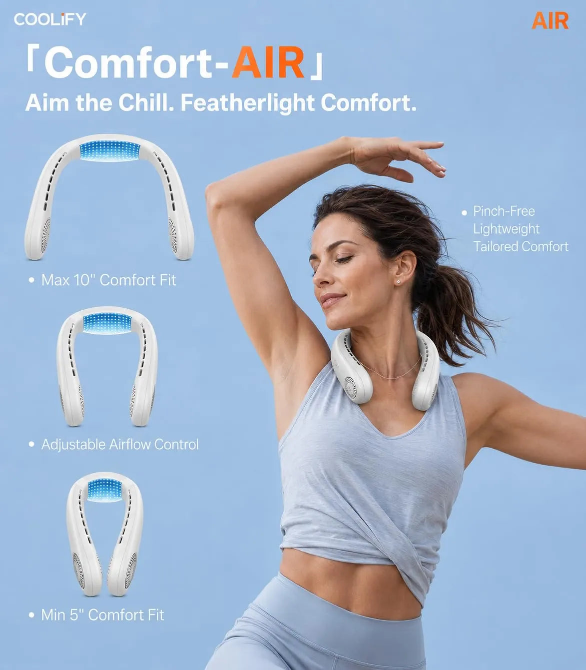 Instant Ice-Cooling Neck Air Conditioner with Dual Airflow Pro