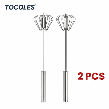 Semi-Automatic Stainless Steel Push Rotary Egg Beater Whisk | Buy 1 Get 1 Free