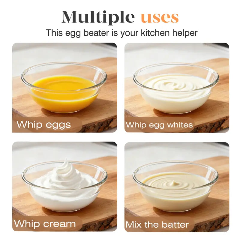 Semi-Automatic Stainless Steel Push Rotary Egg Beater Whisk | Buy 1 Get 1 Free