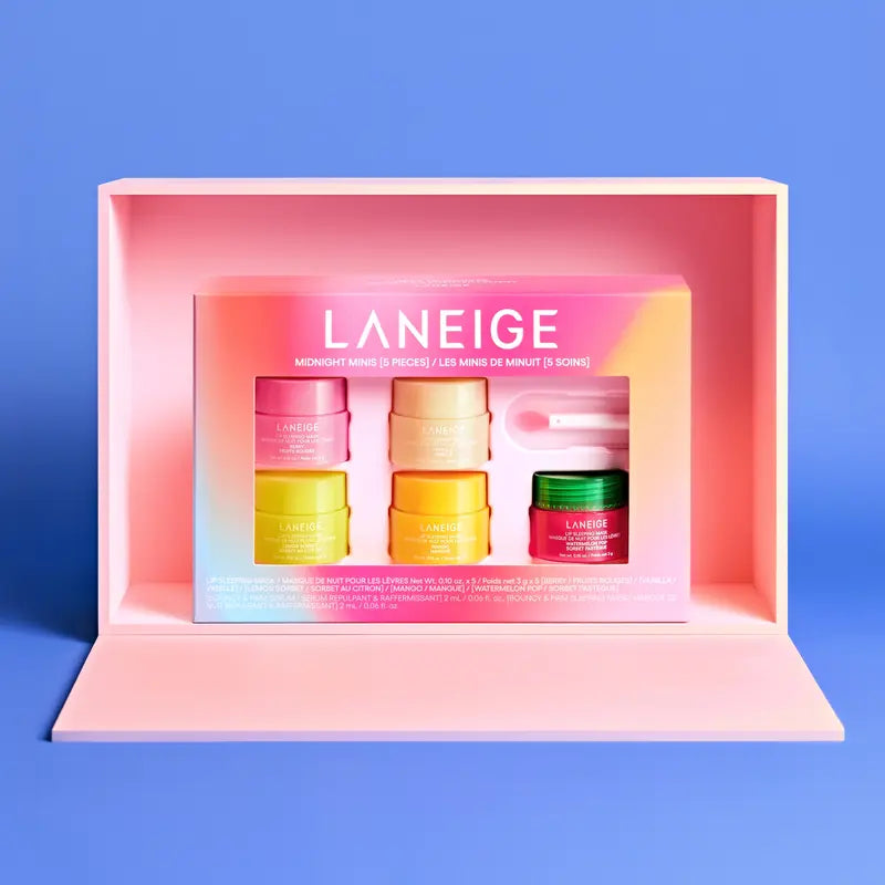 NEW Laneige Midnight Minis Hydrating Lip Sleeping Mask Treatment 5-Pc Gift Set