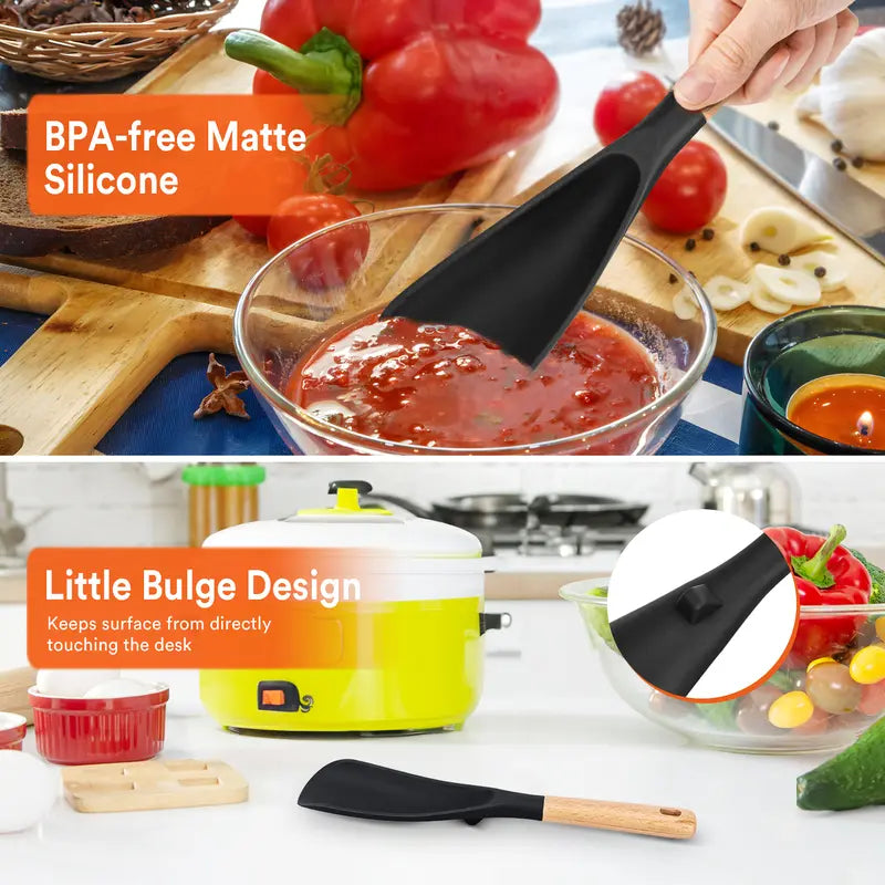 Multi-Functional Silicone Cooking Spoon with Built-in Rest | Buy 1 Get 1 Free