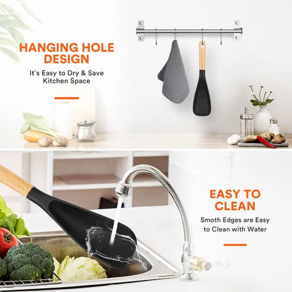 Multi-Functional Silicone Cooking Spoon with Built-in Rest | Buy 1 Get 1 Free