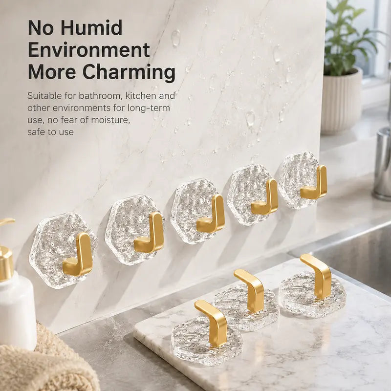 Heavy-Duty Adhesive Wall Hooks – Waterproof Drill-Free Luxury Hooks | Buy 1 Get 1 Free
