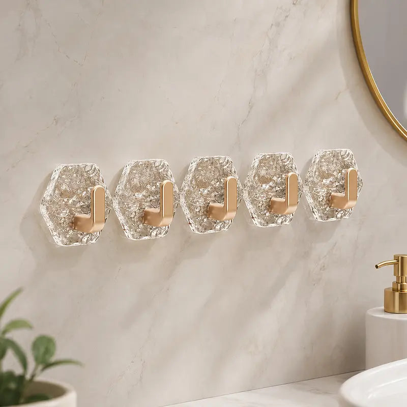Heavy-Duty Adhesive Wall Hooks – Waterproof Drill-Free Luxury Hooks | Buy 1 Get 1 Free