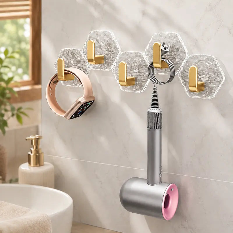 Heavy-Duty Adhesive Wall Hooks – Waterproof Drill-Free Luxury Hooks | Buy 1 Get 1 Free