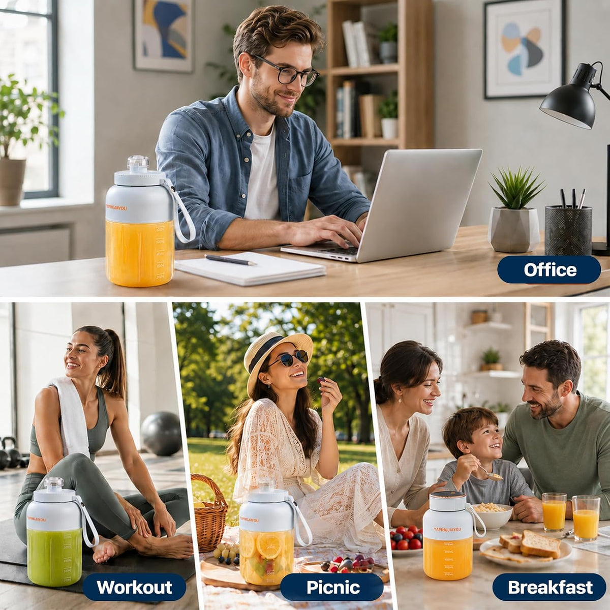 USB Rechargeable Portable Blender blue original photo 6