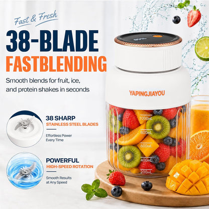 USB Rechargeable Portable Blender white original photo 2