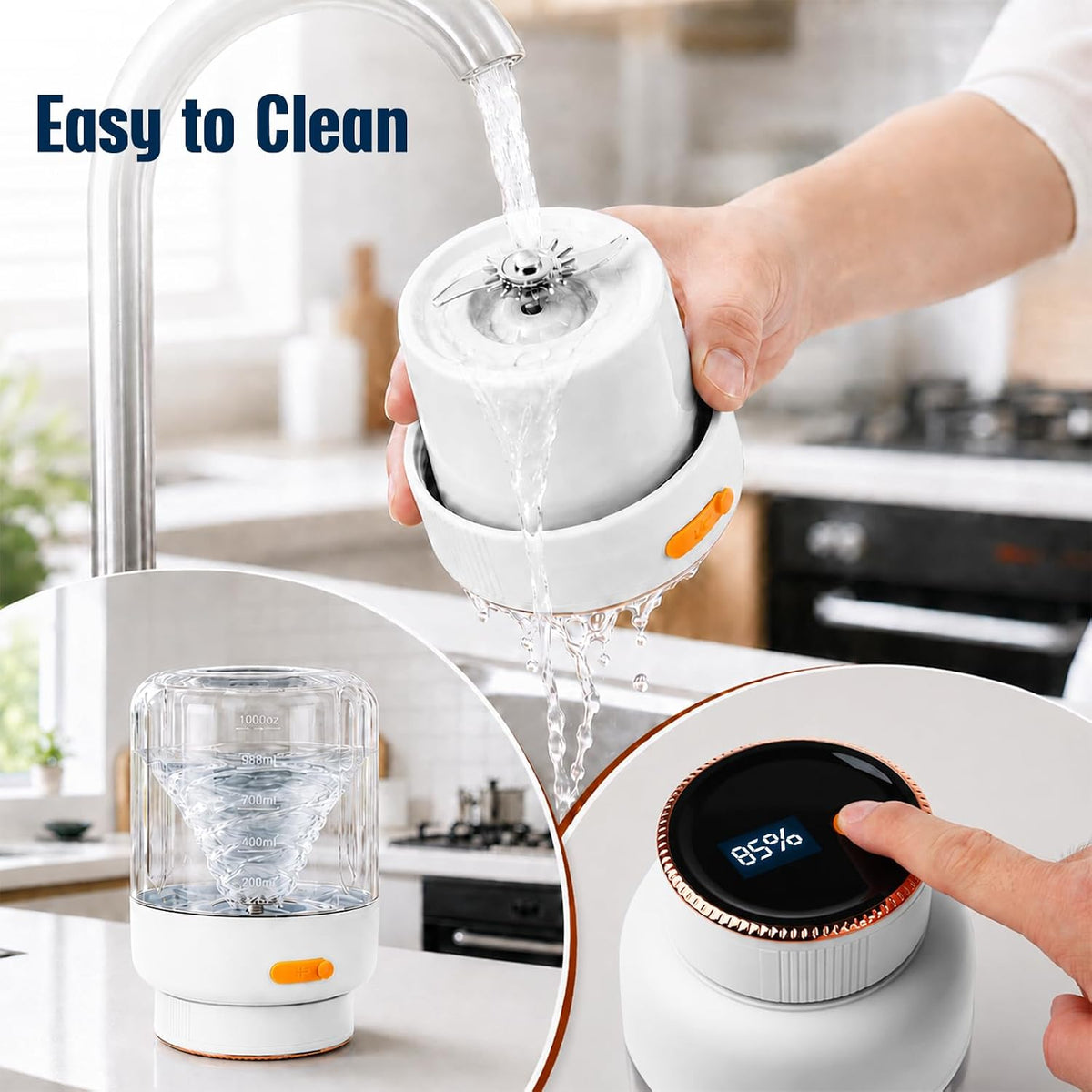 USB Rechargeable Portable Blender white original photo 4