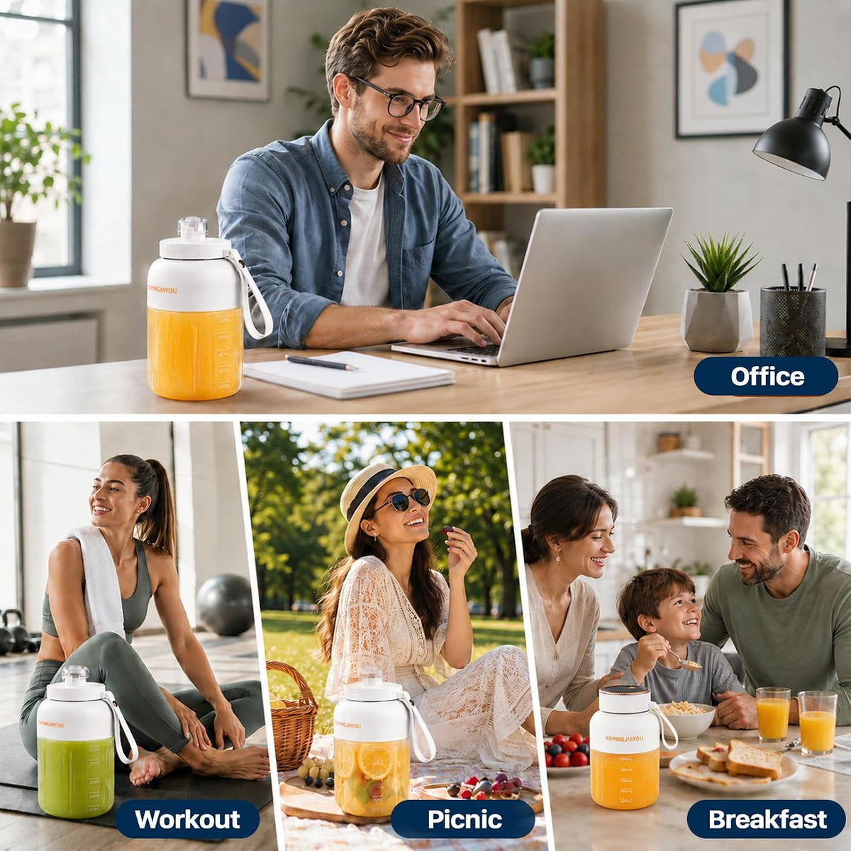 USB Rechargeable Portable Blender white original photo 6