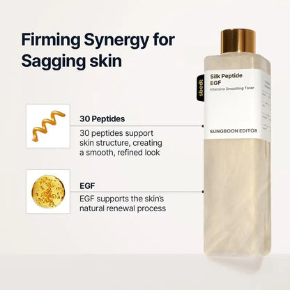 Intensive Smoothing Silk Peptide EGF Toner for Firm & Glowing Skin