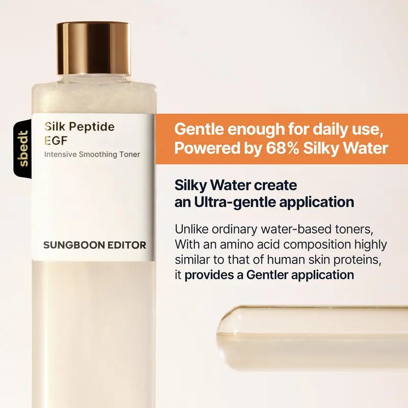Intensive Smoothing Silk Peptide EGF Toner for Firm & Glowing Skin