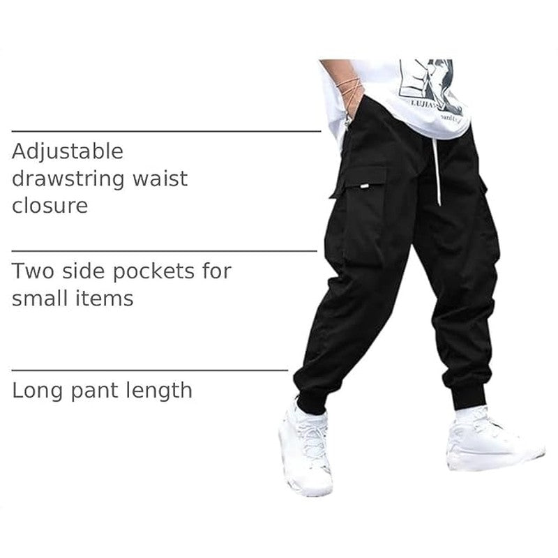 Men’s Urban Techwear Cargo Joggers (Elastic Drawstring Tactical Pants) | Buy 1 Get 1 Free