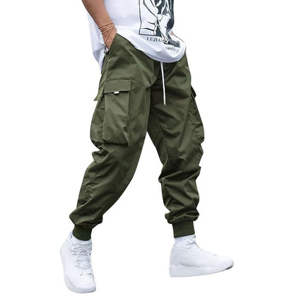Men’s Urban Techwear Cargo Joggers (Elastic Drawstring Tactical Pants) | Buy 1 Get 1 Free