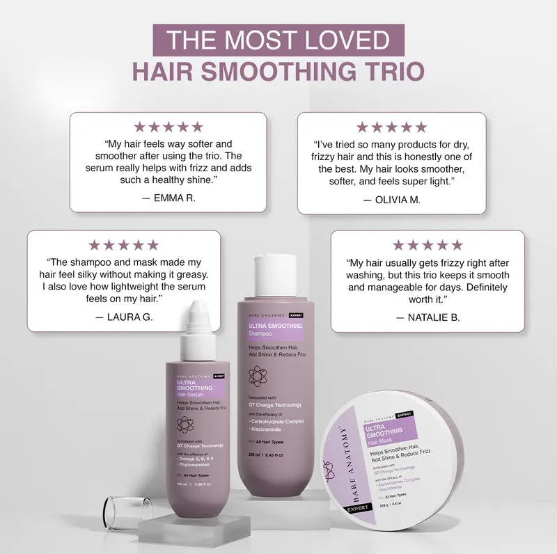 Ultra Smoothing Hair Care Trio for 24H Frizz-Free Shine & Intense Hydration