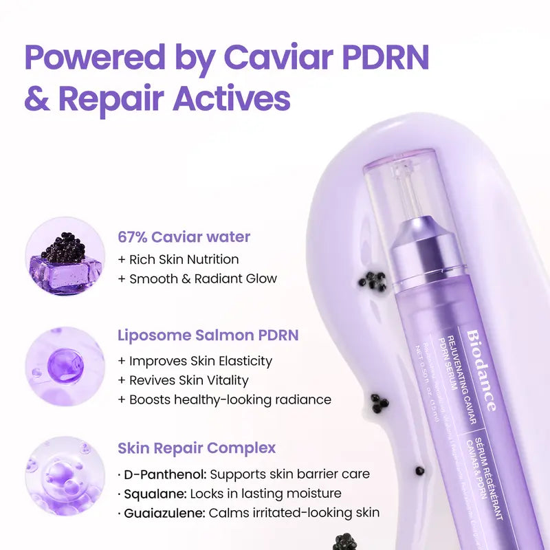 Rejuvenating Caviar PDRN Serum for Skin Barrier Repair & Elasticity Boost | Buy 1 Get 1 Free