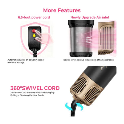5-in-1 Airwrap Styler & Hair Dryer for Salon-Quality Waves & Blowouts