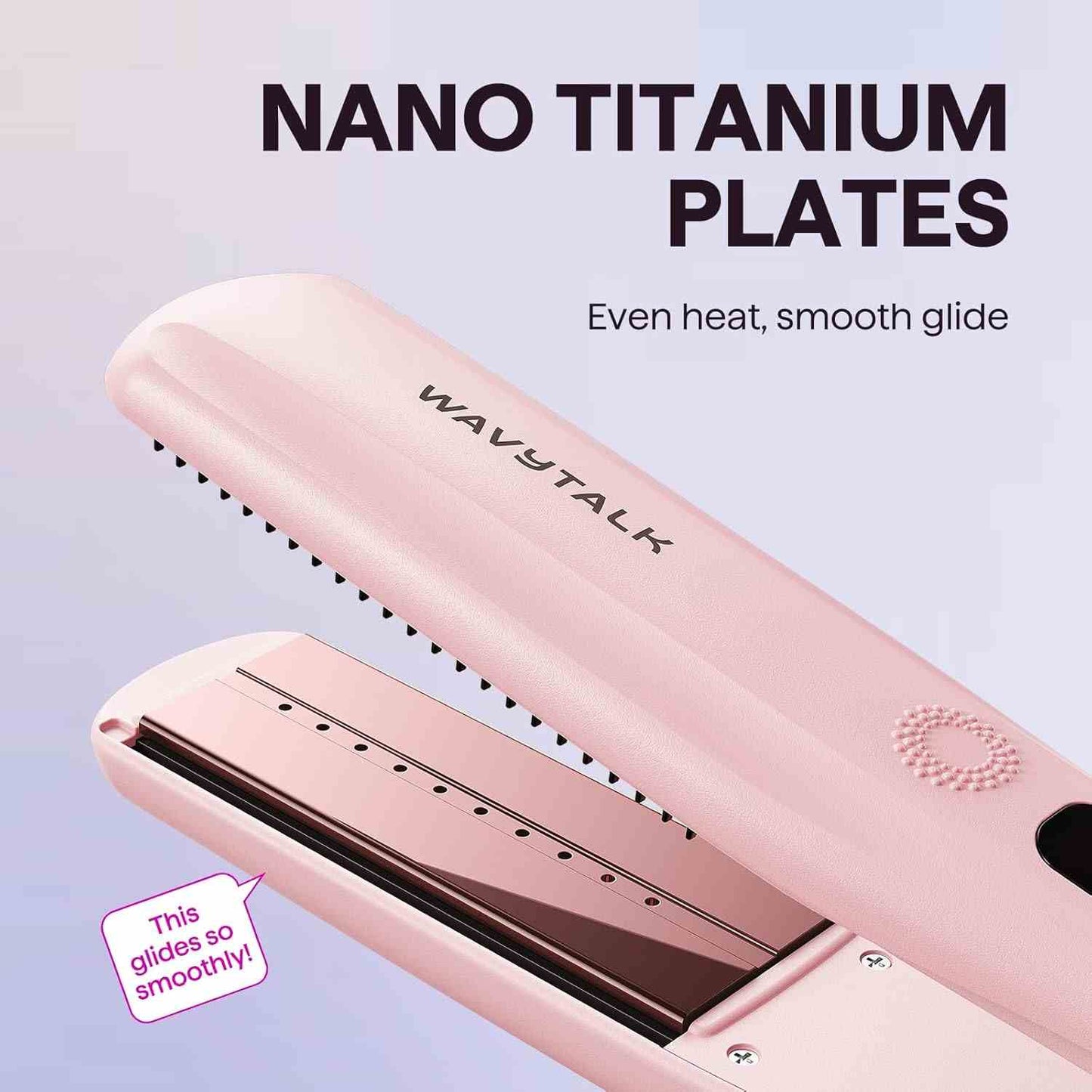 Steam Hair Straightener Flat Iron with Detachable Comb