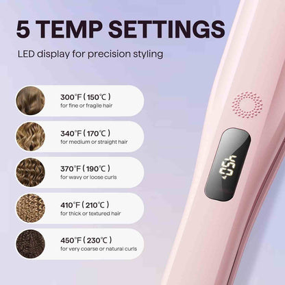 Steam Hair Straightener Flat Iron with Detachable Comb