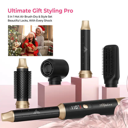 5-in-1 Airwrap Styler & Hair Dryer for Salon-Quality Waves & Blowouts