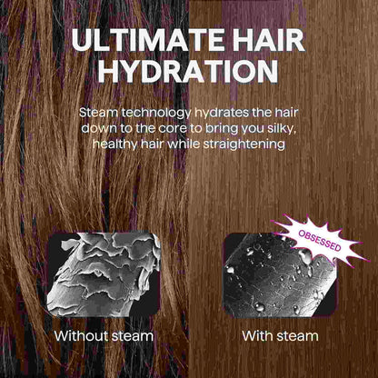 Steam Hair Straightener Flat Iron with Detachable Comb
