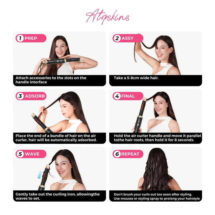 5-in-1 Airwrap Styler & Hair Dryer for Salon-Quality Waves & Blowouts