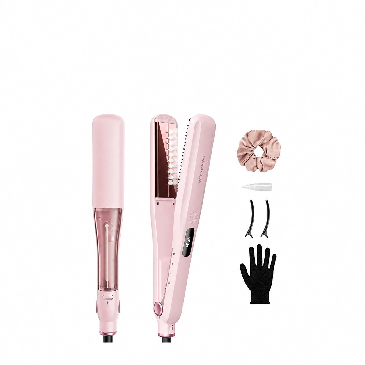 Steam Hair Straightener Flat Iron with Detachable Comb