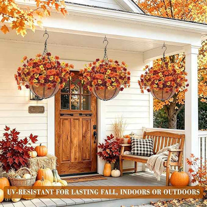 Vibrant UV-Resistant Fade-Proof Fall Outdoor Artificial Flowers | Buy 1 Get 1 Free