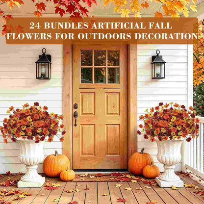 Vibrant UV-Resistant Fade-Proof Fall Outdoor Artificial Flowers | Buy 1 Get 1 Free