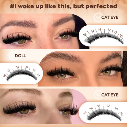 DIY Manga Lash Clusters Kit for Instant Salon-Level Wispy Eyes | 3 Pack per Set