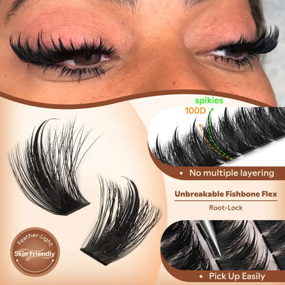 DIY Manga Lash Clusters Kit for Instant Salon-Level Wispy Eyes | 3 Pack per Set