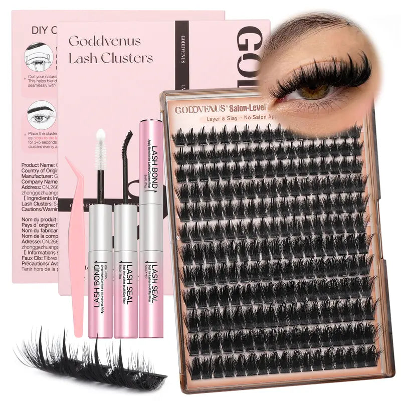 DIY Manga Lash Clusters Kit for Instant Salon-Level Wispy Eyes | 3 Pack per Set