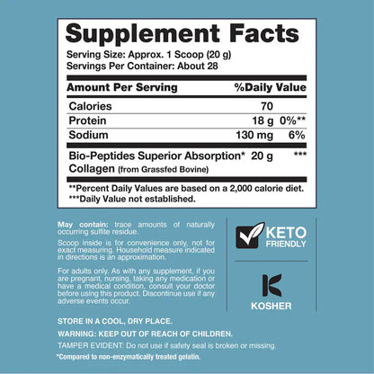 Reclaim Radiant Skin & Pain-Free Joints with Fast-Absorbing Hydrolyzed Collagen Peptides